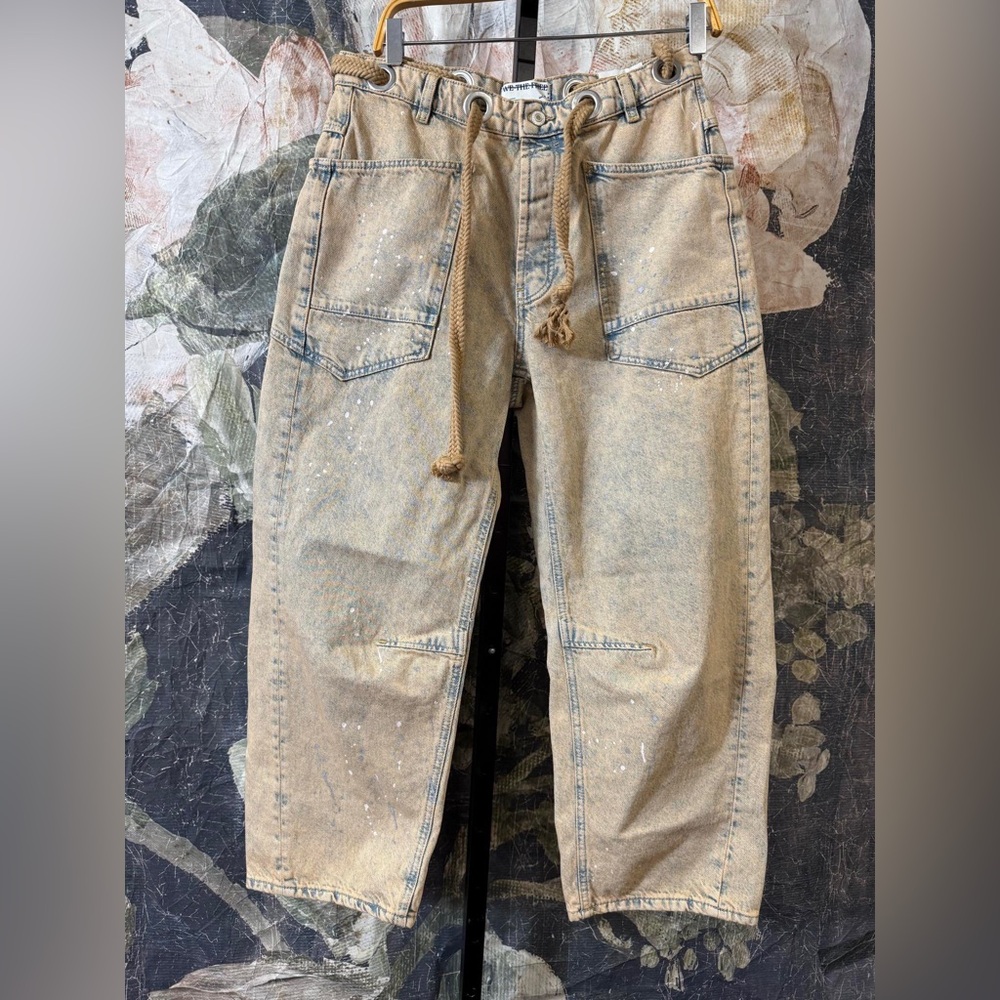 New Free People We The Free Moxie Pull-On Barrel Jeans Size 27 - Picture 3 of 7